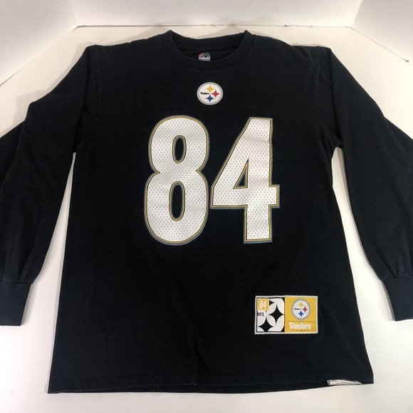 Majestic Other - Antonio Brown Long Sleeve Shirt Medium, Black, Pittsburgh Steelers Majestic, #84